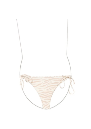 MC2 Saint Barth Marielle zebra-print bikini bottoms - Neutrals