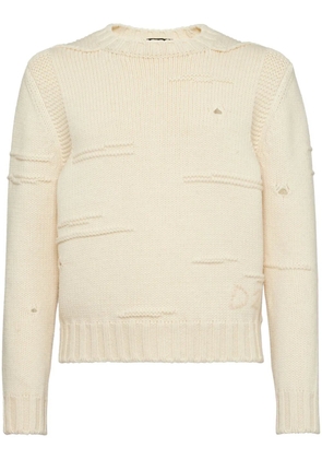 DSQUARED2 embroidered-logo cotton jumper - Neutrals