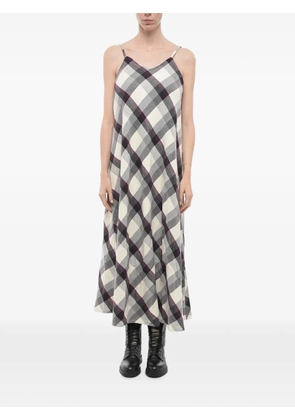 Woolrich checked sleeveless maxi dress - Neutrals