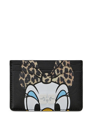 GANNI x Disney leopard-print character-motif card holder - Black