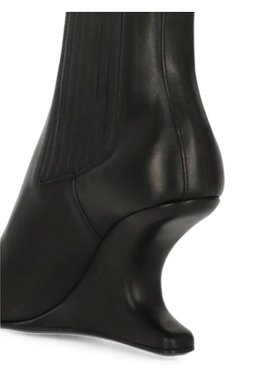 Rick Owens Cantilever leather heeled chelsea boots - Black