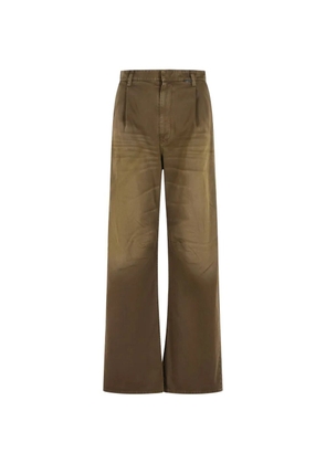 MM6 Maison Margiela pleated straight-leg jeans - Brown
