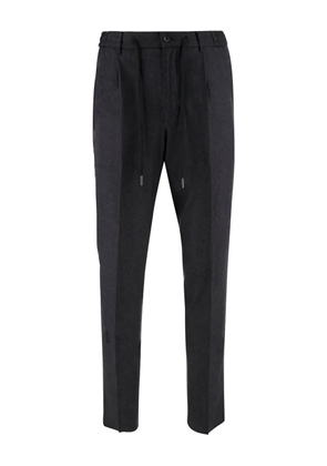 Tagliatore dart-detail drawstring trousers - Black