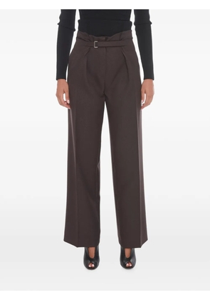 SUPER BLOND pleated wide-leg trousers - Brown