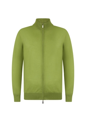 Moorer Casoni-Mll zip-up high-neck cardigan - Green