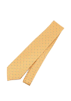 Bvlgari Pre-Owned geometric-print silk tie - Yellow