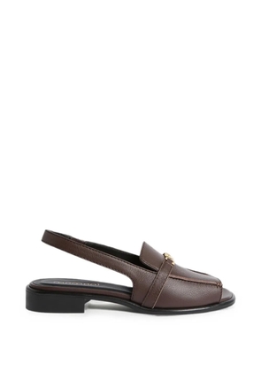 MOMONÌ Miguel Shoes slingback leather flat sandals - Brown