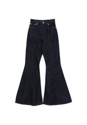 Viktor & Rolf logo-patch bootcut jeans - Blue
