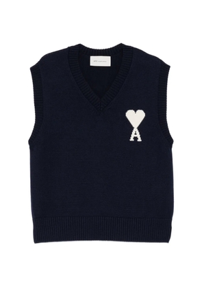 AMI Paris Ami de Coeur V-neck sweater - Blue