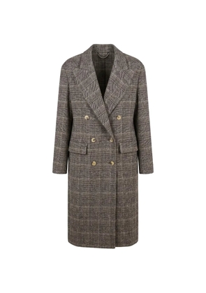 Ermanno Scervino checked double-breasted coat - Brown