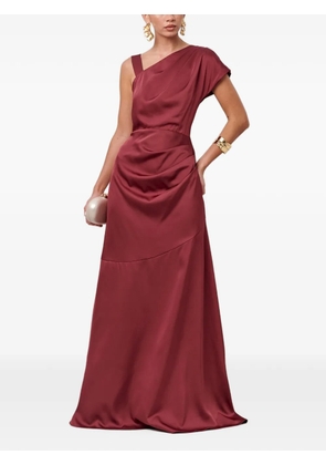 SÁVEL Natalia one-shoulder draped maxi gown - Red