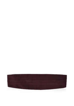 Corneliani pleated silk cummerbund - Red