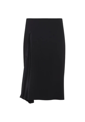 Jil Sander pleated-panel wool midi skirt - Black
