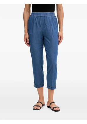 Benetton elasticated-waistband cropped trousers - Blue