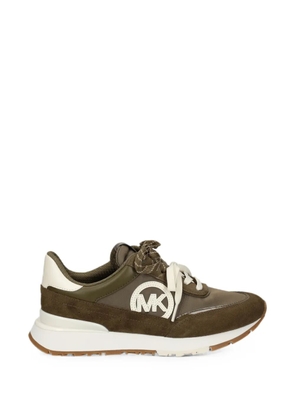 Michael Kors panelled logo-patch sneakers - Green