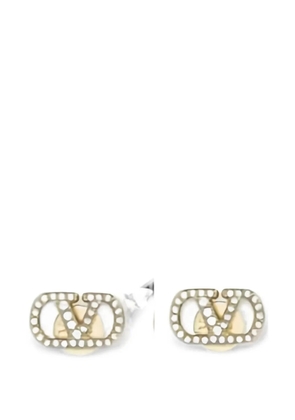 Valentino Garavani VLogo Signature pearl-embellished earrings - Gold