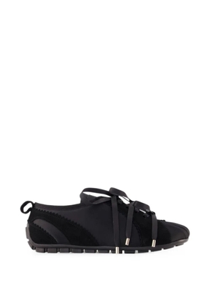 Simone Rocha Ballerina Grip satin sneakers - Black