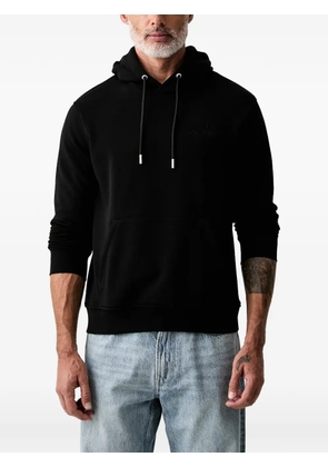 Karl Lagerfeld logo-embroidered drawstring hoodie - Black