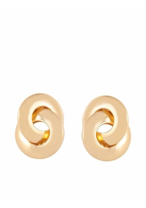 Christian Dior Pre-Owned 1980s pre-owned interlinked clip-on earrings - Gold