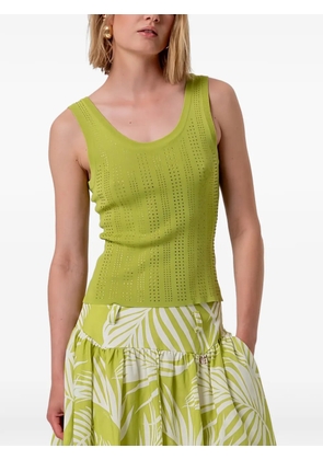 FRACOMINA crystal-embellished ribbed top - Green