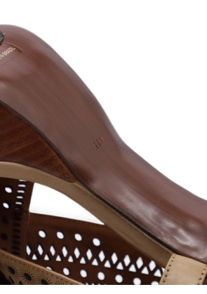 Diane Von Furstenberg Vintage Zoe crossover platform sandals - Brown