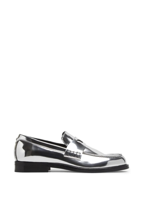 GCDS Wirdo mirrored-effect loafers - Silver