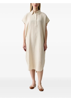 Benetton short-sleeved midi shirt dress - Neutrals