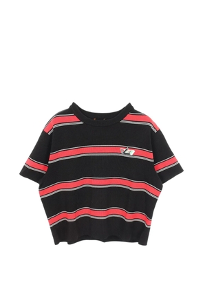 Louis Vuitton Pre-Owned 2010s striped cropped T-shirt - Black