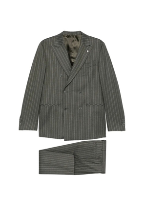 Luigi Bianchi double-breasted pinstripe-pattern suit - Grey
