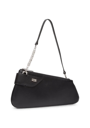 GCDS small Comma Notte asymmetric shoulder bag - Black
