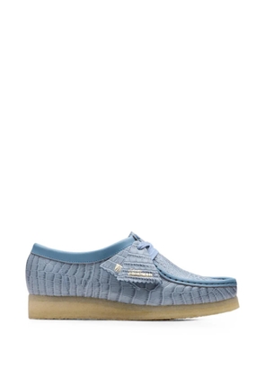 Clarks Originals Wallabee croc-effect leather Derby shoes - Blue