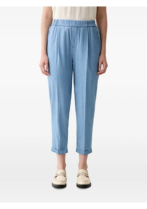 Benetton elasticated-waist tapered trousers - Blue