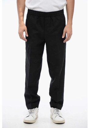 Neil Barrett elastic-waistband drawstring-fastening chinos - Black