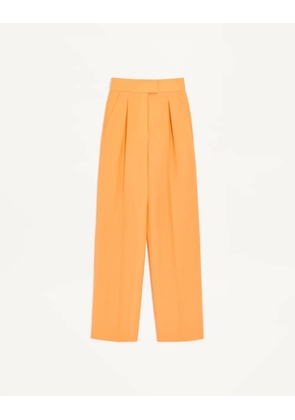 Valentino Garavani British pleated straight-leg trousers - Orange