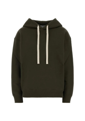 Jil Sander drawstring cotton hoodie - Green
