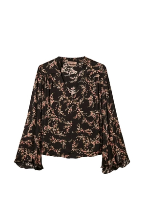 TWINSET floral créponne blouse - Black