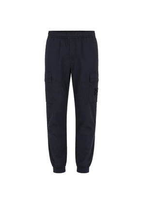 Stone Island logo-patch cargo pants - Blue
