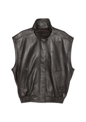 Balenciaga leather waistcoat - Brown