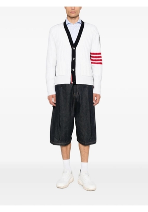 Thom Browne 4-Bar cable-knit cardigan - White