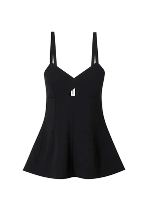 Jil Sander cut-out flared top - Black