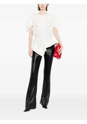 KHAITE asymmetric peplum blouse - White