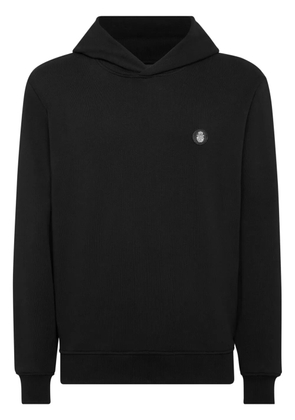 Billionaire logo-appliqué hoodie - Black