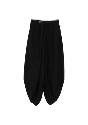 Giorgio Armani zip-fastening draped-design midi skirt - Black