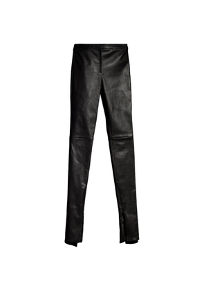 Gucci zip-cuff leather skinny trousers - Black