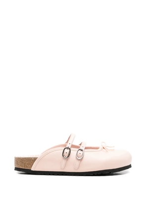 Birkenstock double-strap bow-detail mules - Pink