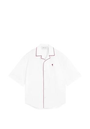 AMI Paris cotton short sleeves arrow shirt - White