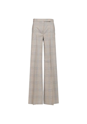 Max Mara Glen check wool trousers - Neutrals