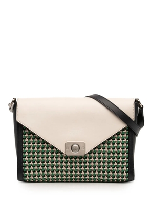 Mulberry Pre-Owned 2000-2026 Multicolor Leather Delphie Duo Flap crossbody bag - White