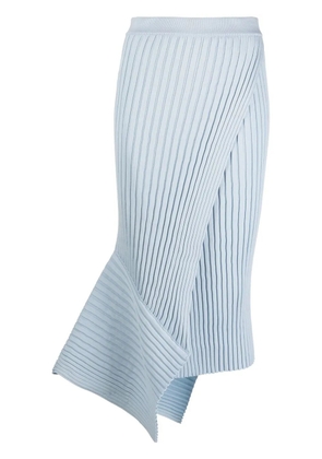 Stella McCartney ribbed-knit midi-skirt - Blue