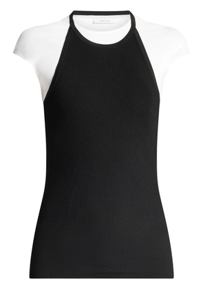 Ferragamo colourblock panelled top - Black